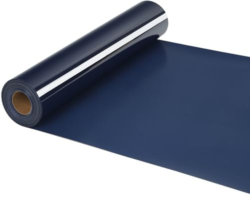 SHOMKIEE Navy Heat Transfer Vinyl Rolls - 12Inch by 38ft Roll HTV Iron on Vinyl DIY for T-Shirt, Easy to Cut & Weed for Heat Transfer Design Glossy (Navy, 38FT)