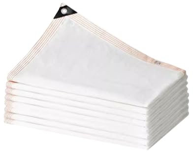 99% Shade Cloth 5M Sunscreen Fabric Shade Netting Sunblock Mesh Tarp Resistant Fabric Shade Cover Shade Panel White for Greenhouse Garden Pergola 5 * 9M