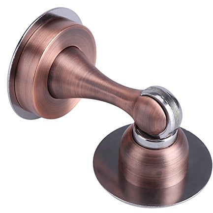304 Stainless Steel Magnetic Door Stopper, Dual-Use, for Wood, Tile, Concrete (Rose Gold)