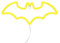 Batman LED Neon Light - Officially Licensed DC Comics, Iconic Logo Shaped Lamp, USB Powered, Boys Bedroom Accessories & Decor | Paladone, Yellow