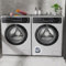 2pcs washer dryer top protector mats, with 8pcs washing machine feet pads,25.6'' x 23.6'' silicone washing machine cover and anti vibration pads