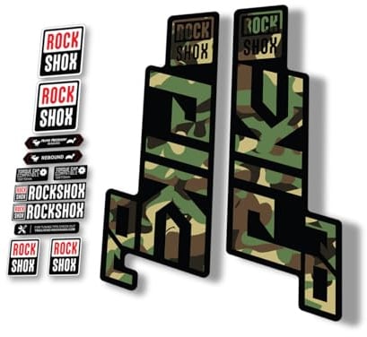 Gabel Ersatz Aufkleber kompatibel für Rock Shox Pike DJ 2021 Serie Camo (matt)