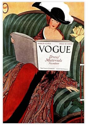 bnyesa Vogue-Poster, Vogue-Druck, Vintage-Poster, Retro-Poster, 19 Leinwandposter, Wandkunst, Dekordruck, Gemälde für Wohnzimmer, Schlafzimmer, Dekoration, 30 x 45 cm