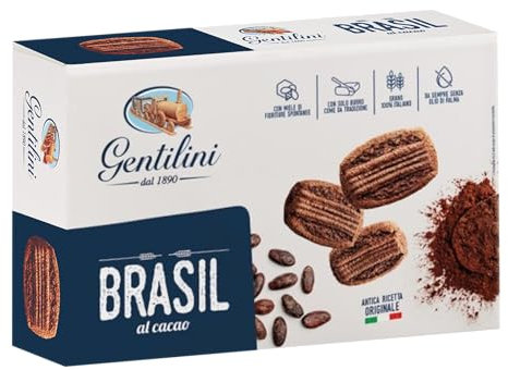 Gentilini Biscotti BRASIL al Cacao, Antica Ricetta Originale 250g