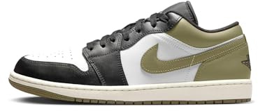 Jordan Herren 1 Low Black/White-Medium Olive (553558 092)