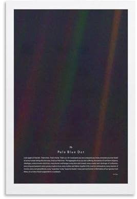 Carl Sagan Astronomie-Motivationsposter Der blasse blaue Punkt für Wanddekoration Leinwand-Wandkunst für Wohnzimmerdekoration 12x18 Zoll (30x45cm)
