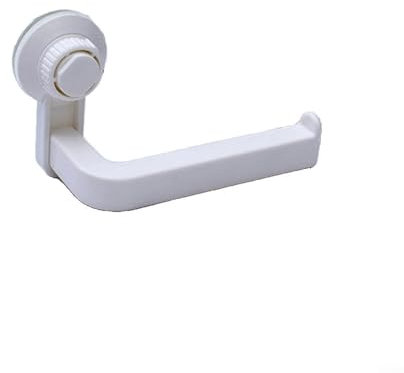 Lastdaytime Porte-rouleau de papier toilette à ventouse pour salle de bain, porte-rouleau de papier toilette, support de rouleau de papier toilette ABS, 10 x 14,5 cm (blanc)