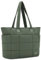 VASCHY Puffer Tote Bag für Damen, Lightweight Utility Work Gesteppte Puffy Laptop Tote Geldbörse mit Fächern Reißverschluss für Krankenschwester/Lehrer/Reisen/Turnhalle Grün