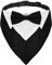 Formales Hunde-Smoking-Bandana, Hund Smoking Bandana Halsband, Hund Tuxedo Baumwolle Bandana Hundehalsband, Formale Hochzeit Party Hundehalstuch, Verstellbar Krawatte Haustier Anzug Fliege Bandana, L