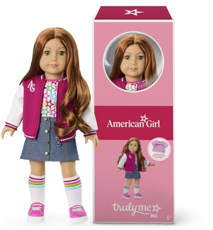 American Girl, Truly Me 18-inch Doll #103 with Green Eyes, Wavy Red Hair, Light-to-Medium Skin, for Ages 6+