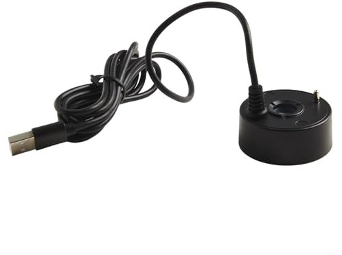 Generatore di nebbia alimentato tramite USB per fontana per acquari, giochi d'acqua, piccolo paesaggio roccioso con cavo da 1,4 m decorazione domestica (nero)