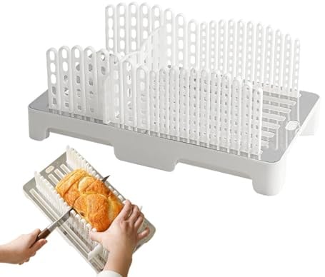 Brot Schneider | Sandwich Brotschneider Mit Krümelschale - Klappbare & Höhenverstellbare Schneideführung Zubehör Für Brötchen Kuchen Sandwiches