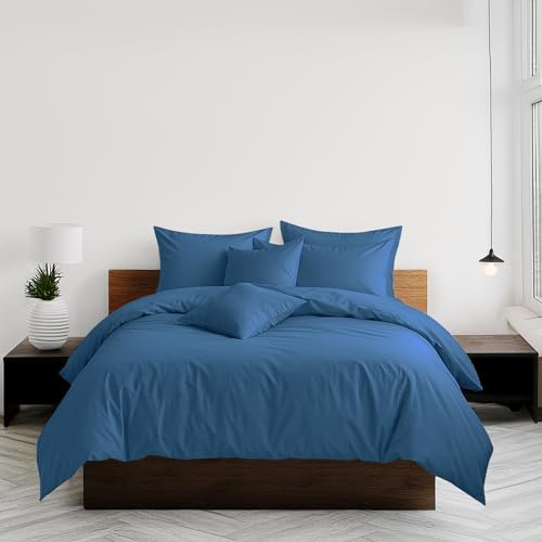 Home Sweet Home UK Plain Dyed Single Size Duvet Cover Sets Soft PolyCotton Duvet Cover Sets Single size With Button Closure Non-Iron Easy Care Bedding with Matching Pillowcase