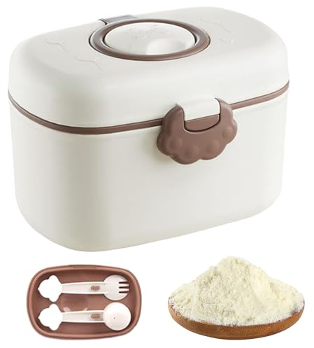 Dispensador de alimentos para bebés, lata de almacenamiento de leche en polvo, hermética para el hogar, guardería, cocina, viajes y actividades al aire libre