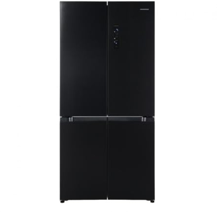 HEINNER HSBS‑HM505MDSINFDXE++ Side‑by‑Side Multidoor Kühlschrank – ca. 505 L Gesamtkapazität, Full No‑Frost, Inverter‑Kompressor, LED Touch‑Display, Inox‑Look, Energieklasse E, 5‑Jahres‑Garantie