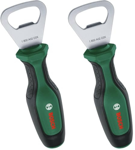 Bosch apribottiglie (robusto e durevole apribottiglie per officina, sala hobby e cucina; impugnatura ergonomica a cacciavite con Softgrip) (Confezione da 2)