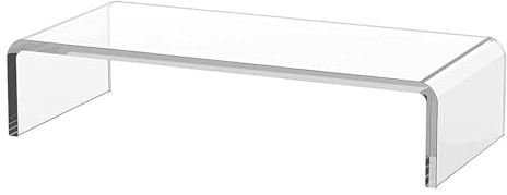 Suxdlan Acrylic Laptop Stand, Computer Stand Acrylic, Clear Laptop Riser 20.5x3.5x7.5'' Universals Shelf for Business PC for Keyboard Printer TV Screen