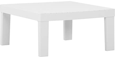 SDWEHBJ Lounge-Gartentisch aus Kunststoff, 65 x 65 x 33 cm, Weiß, 5 kg