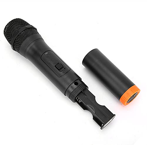 Eminchu Microfono Wireless VHF Microfono Palmare in Plastica ABS Nera per Canto e Parlato 1 unità