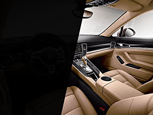 speedwerk-motorwear Scheibentönungsfolie 95% Tiefschwarz 51cm Breite Panthera 295C, Profi Tönungsfolie 30m (Rolle)