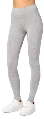 Merry Style Damen Lange Leggings aus Viskose MS10-143 (Melange, S)