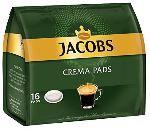 Jacobs Crema Classic 16 Kaffee Pads, 10er Pack (10 x 105 g)