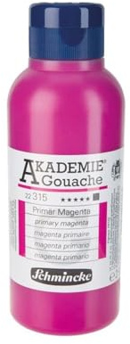 Schmincke – AKADEMIE® Gouache - feine Künstler-Gouache, Primär Magenta - 250 ml