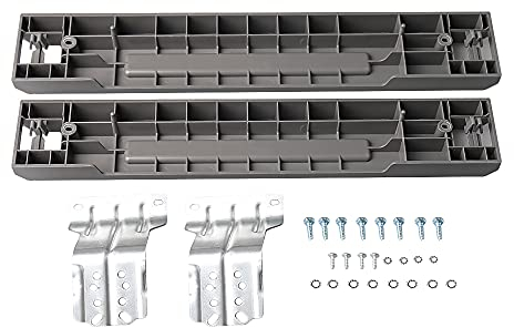 BQLZR 47x8x4cm Plastic Grey Stacking Kit for 27 inch Washer & Dryer Pack of 2