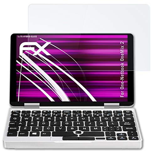 atFoliX Glasfolie kompatibel mit One-Netbook OneMix 2 Panzerfolie, 9H Hybrid-Glass FX Schutzpanzer Folie