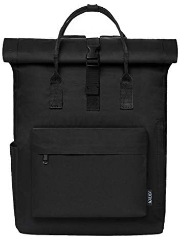KALIDI Rucksack Damen Rucksack Herren Tagesrucksack mit Laptopfach, Unisex Modern Rolltop Rucksack Daypack, Wasserdichter Schulrucksack,Lässiger Backpack Schule Freizeit Uni Arbeit