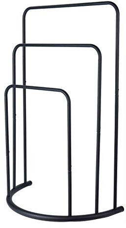 Metall Handtuchständer schwarz - 75x49,5 cm - Stand Handtuch Halter Bad Badetuchhalter stehend