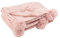 J-line - Plaid Pompon Polyester Rose Bebe 130x170
