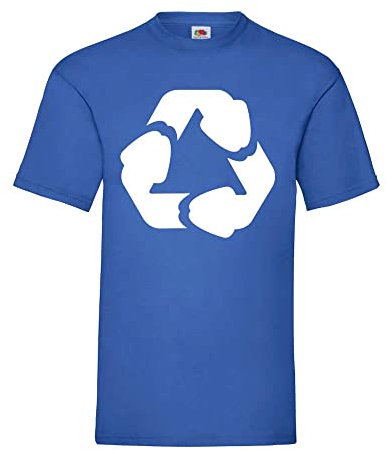 Penis Recycling Männer T-Shirt Royal Blau XL