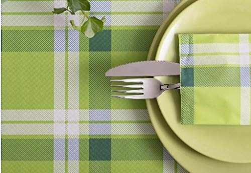 MAQA 250 pezzi tovagliette carta monouso, Tovaglietta americana Verde scozzese 30x40 cm, ideale come sottopiatto