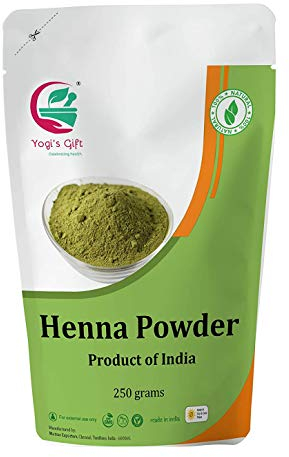 Yogi’s Gift Henna powder for hair| Lawsonia Inermis | 250 grams | 100% Pure and Natural Colour | Triple sifted | Rajasthan henna
