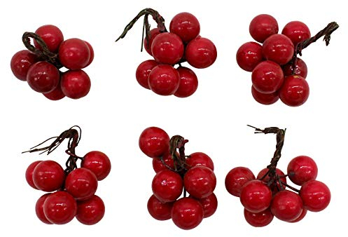 DARO DEKO Streudeko Bastel-Material Beeren Bündel rot 1 Set
