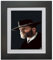 FRAMES BY POST Peaky Blinders Alfie Solomans Gerahmter Kunstdruck, schwarzer Rahmen mit weißem Passepartout