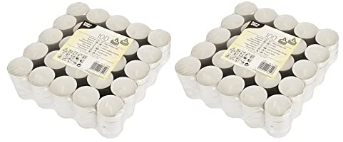 PAPSTAR Lot de 2 bougies chauffe-plats 13302 Ø 39 mm Blanc
