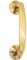 TERF Heavy Duty Vintage Style Victorian Door Pull Handle Brass 165mm (6.5 inch) including Fixing Screw for Kitchen Cupboard Cabinet Drawer Door Pull Handle - Pack of 1, Polished Brass