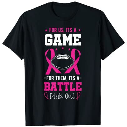 Breast Cancer Football Rugby Trainer Survivor Pink Ribbon T-Shirt