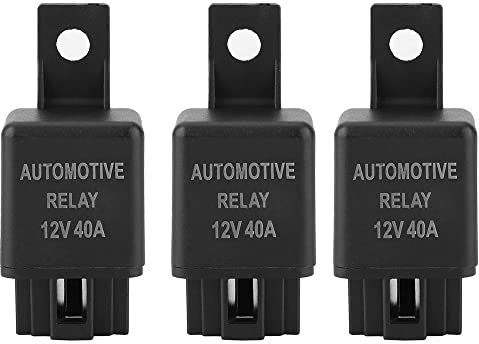 CENPEK Relais für Kfz-Relais, 12 V Gleichstrom, 40 A, 4 Klemmen, SPST, Klimaanlage, Nebelscheinwerfer, Relais, 6 mm Befestigungsloch-Buchse, 4 Stück