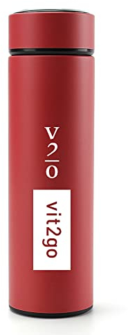 Vit2go Gourde isotherme 500 ml avec double paroi en acier inoxydable (rouge)