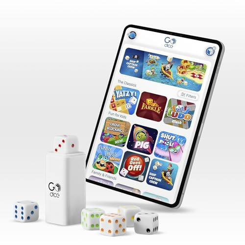 GoDice Full Pack - 6 intelligente, verbundene Würfel. Bringt die besten Würfelspiele Aller Zeiten ins 21 Jahrhundert. Lehrreiche, unterhaltsame Innovative Spiele für Familie, Freunde und Spieleabende