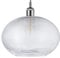 Contemporary Clear Ribbed Spiral Glass Easy Fit Drum Shaped Pendant Light Shade for Kitchen, Lounge, Dining Room etc | 60w Maximum | 30cm Diameter by Happy Homewares