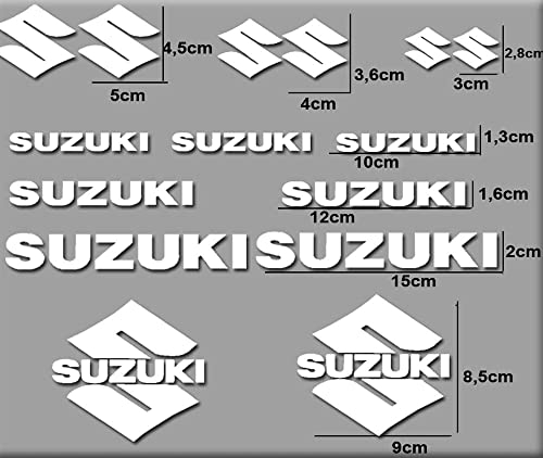 Motorrad Aufkleber Set RGSX Suzuki R169 Aufkleber Sticker Decals Logo Vinyl (Weiß)