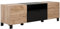 trendteam smart living - Kendo - TV-Schrank - Eiche/Schwarz - modernes TV-Lowboard - (BxHxT) 144 x 47 x 40 cm - Fernsehschrank mit 2 verstellbaren Einlegeböden - kratzfest