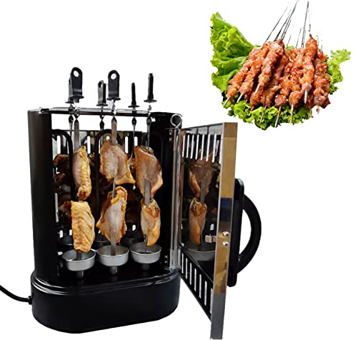 Máquina de Kebab Automática - Máquina Eléctrica Hogar Asador Vertical de Acero Inoxidable, Horno Giratorio, Productos para Hornear, Hacer Brochetas, Uso Profesional y Doméstico