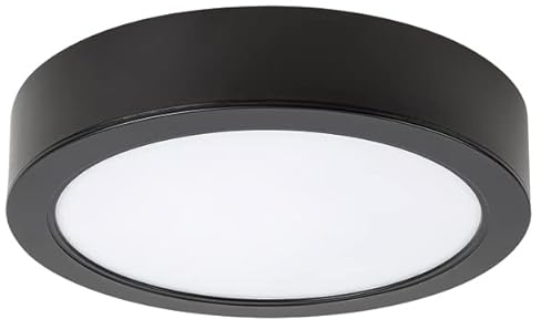 Rabalux 2687 Deckenleuchte SHAUN rund Kunststoff schwarz LED 4000K H:4.5cm Ø17cm