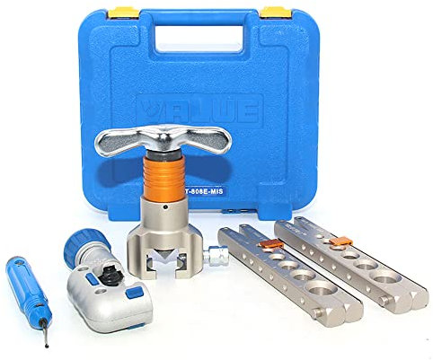 Jieotwice Kit de Abocardado, Juego de Herramientas de Abocardado, Herramienta de Abocardado de Conductos de Freno Herramienta de Instalación de Aire Acondicionado