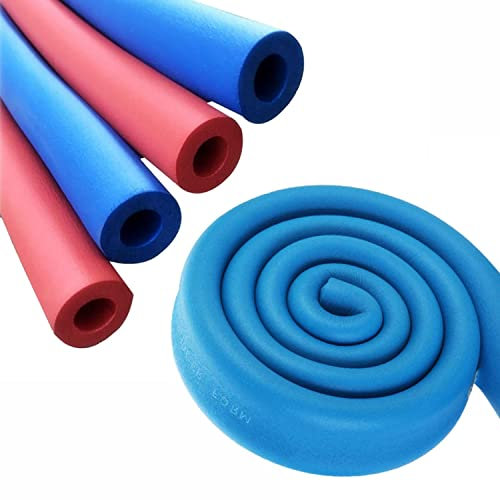 NOWORO SchaumstoffRohr Rohrisolierung, 1.8m/2m Isolierschlauch, Für Klimaanlagenrohre Erdgasrohre, 20/25/32/43/48/60mm ID, Wetterfeste Dämmung, 9/15/20mm Dicke (Color : Blau, Size : 16MMX7MMX1.8M)